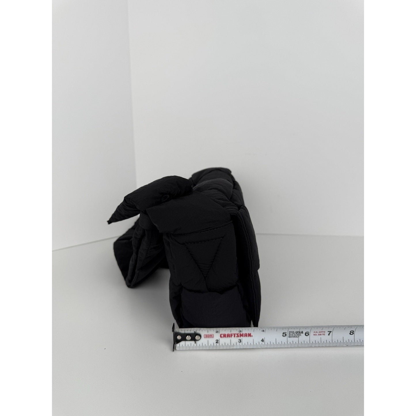 BOTTEGA VENETA Maxi Padded Tech Cassette Shoulder Bag Black Nylon Shoulder Bag