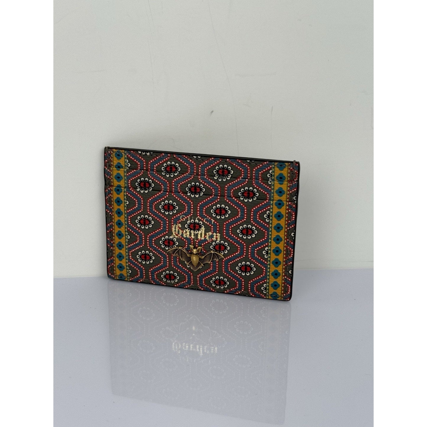 GUCCI Garden Tiger Pink Card Holder Wallet Unisex