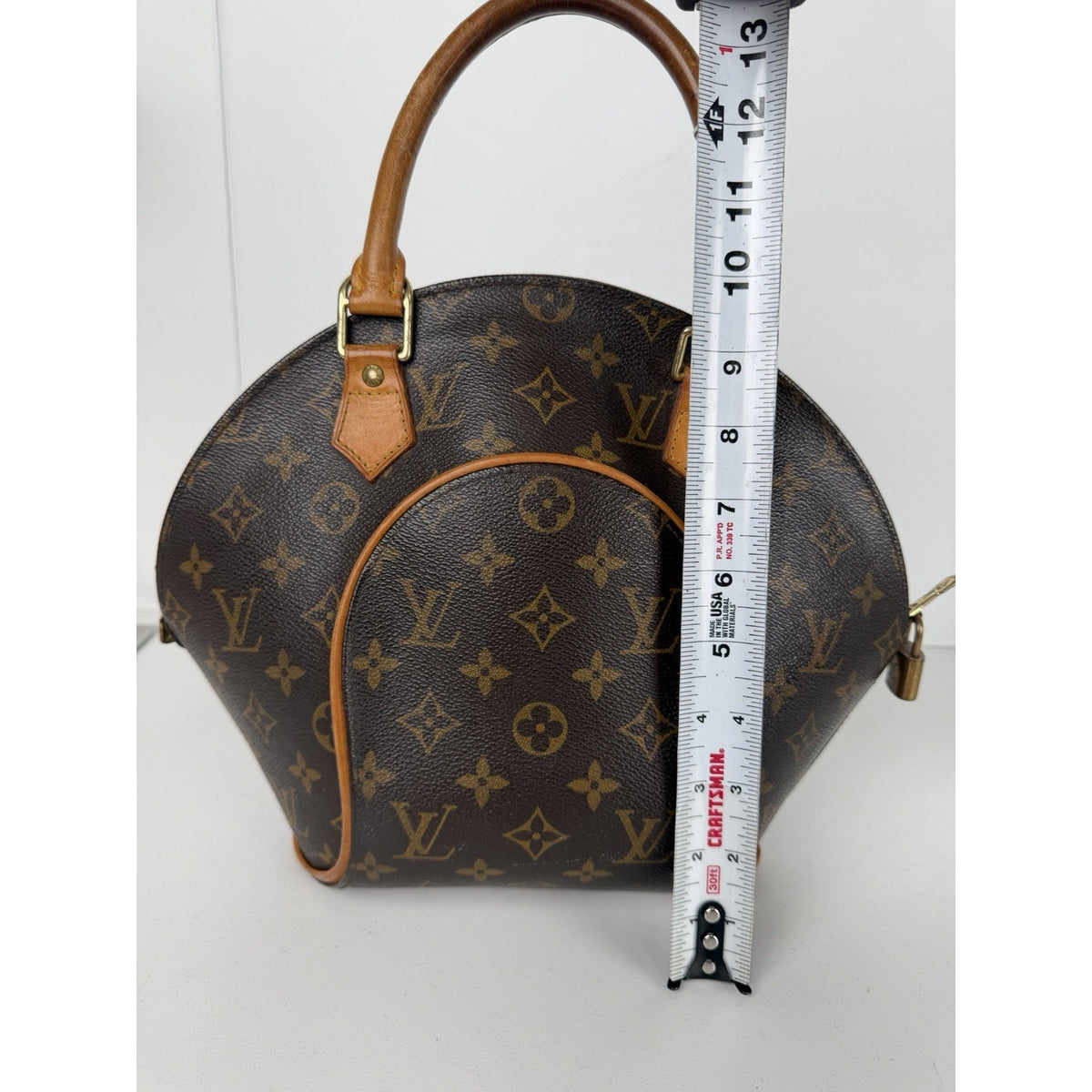 Louis Vuitton Ellipse PM Handbag in Brown LV Monogram Coated Canvas 2000 S08