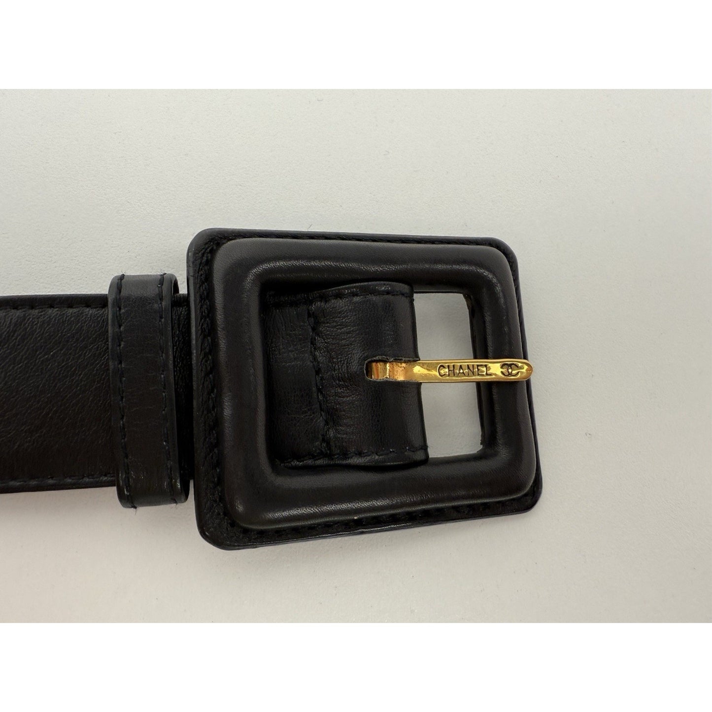 Chanel Vintage 1990 Waist Belt Multi Pouch Black Leather