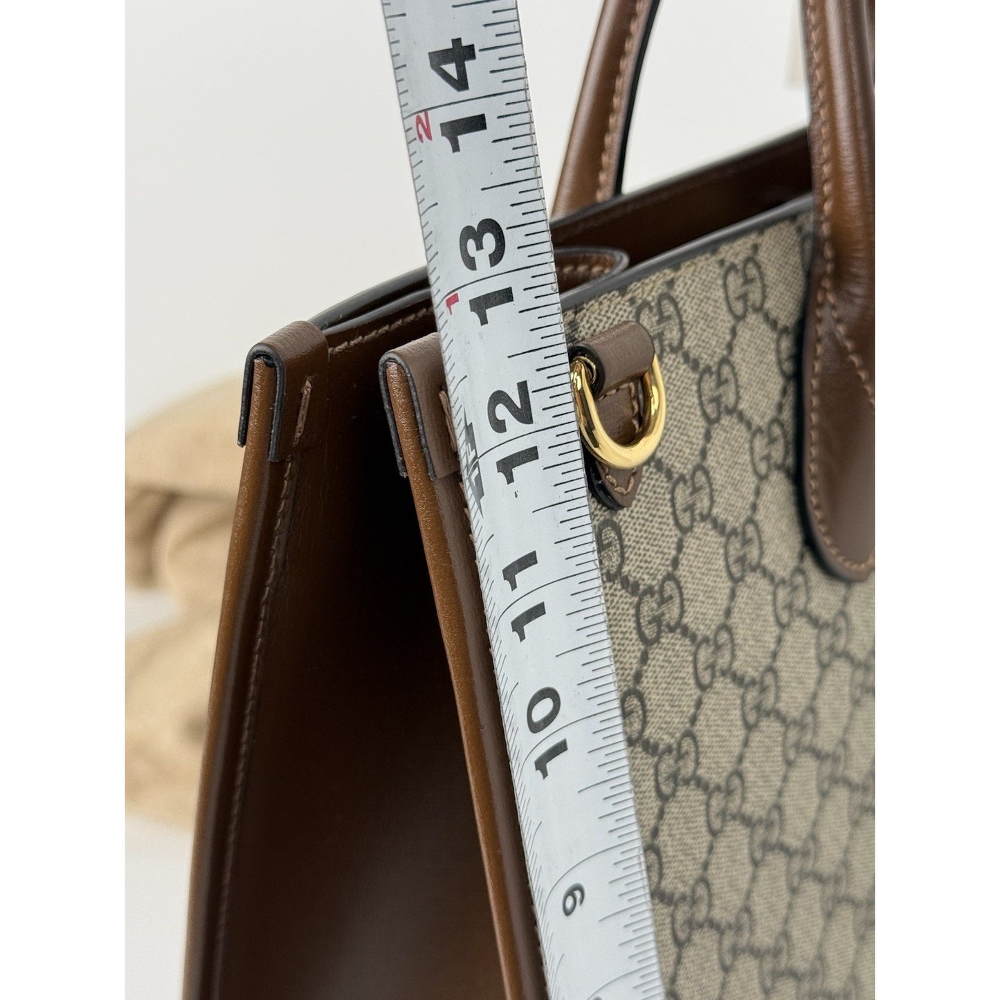 Gucci Interlocking G Tote And Shoulder Bag Women Brown Canvas