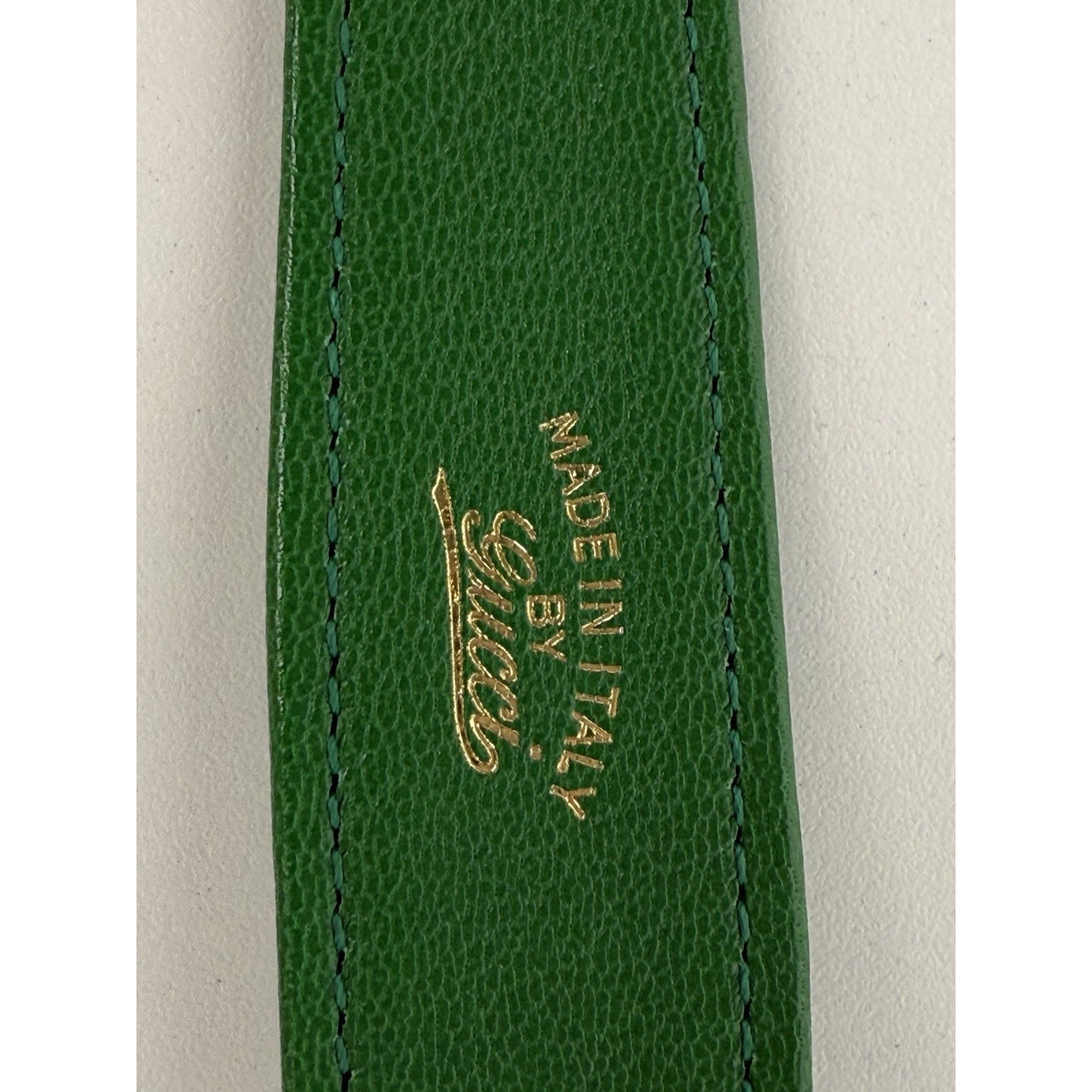 GUCCI Aphrodite GG 2 Way Shoulder Bag Green Calfskin Leather