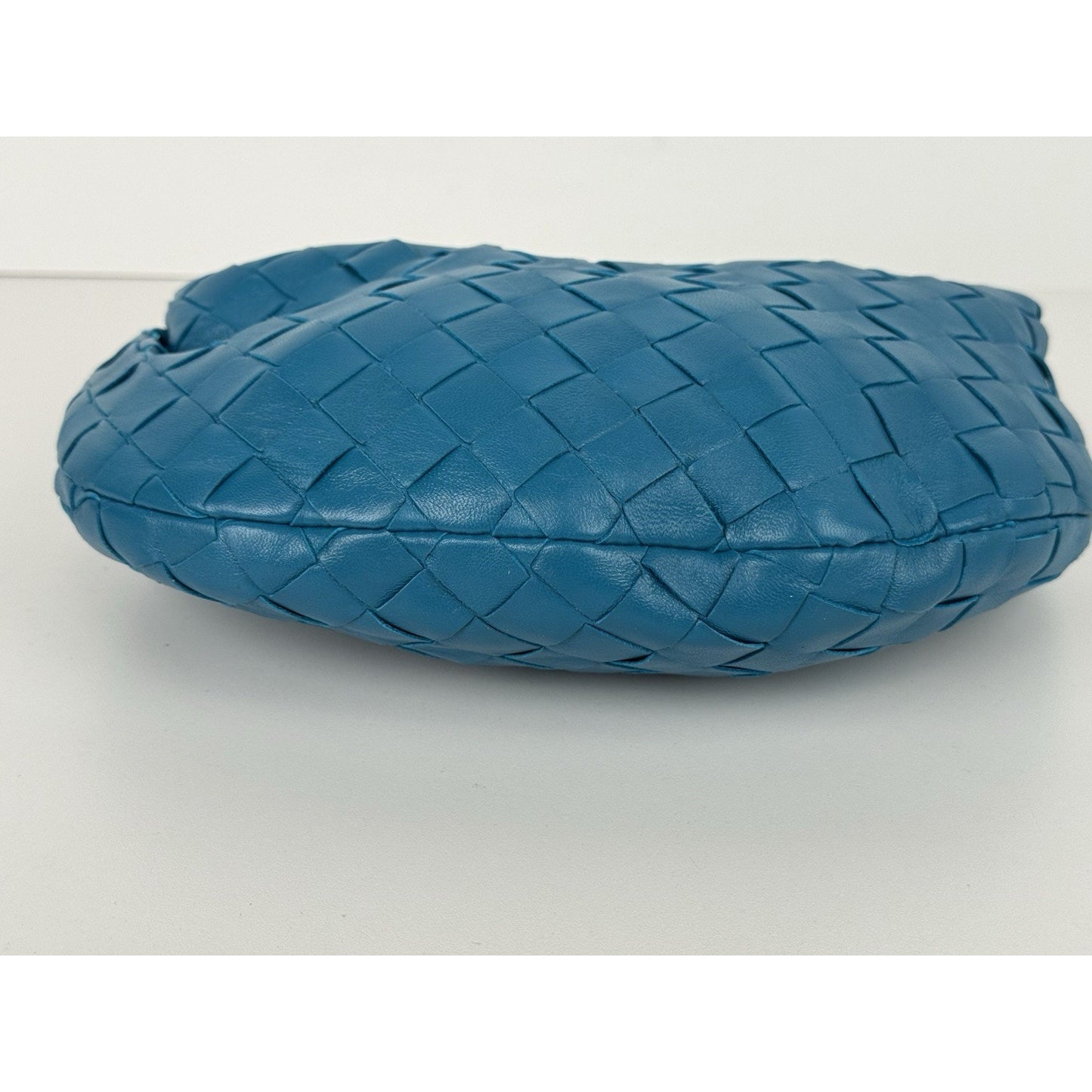 Bottega Veneta Jodie Mini Knotted Intrecciato Leather Bag in Blue
