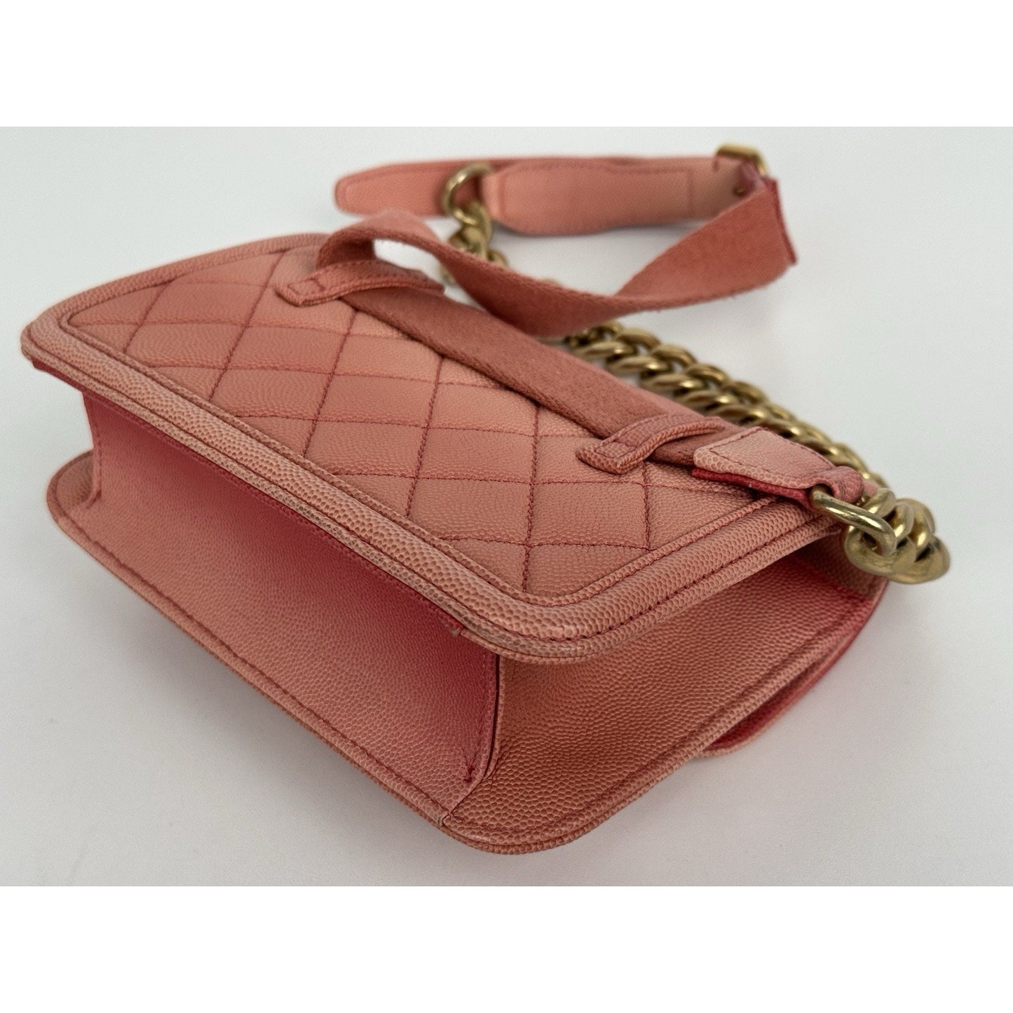 Chanel Caviar Quilted Sunset On The Sea Waist Bag – Coral with Gold Hardware C-1