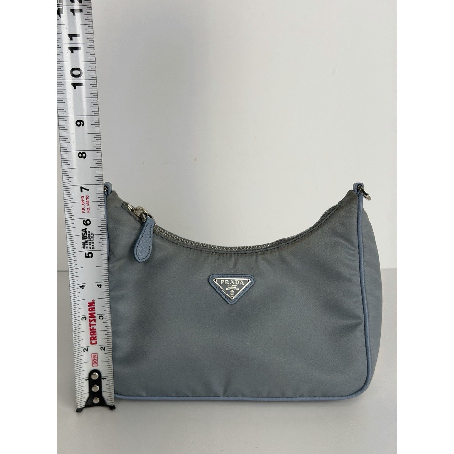 Prada Blue Tessuto Nylon Re-Edition 2005 Crossbody Bag S03