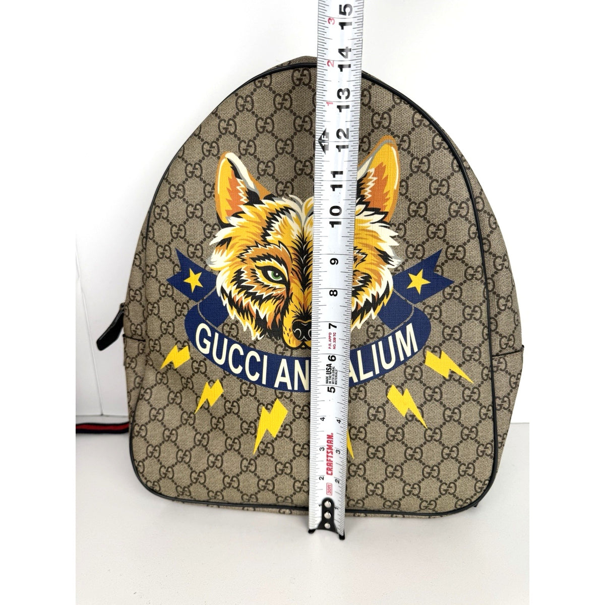 Gucci Animalium Children's Backpack in Brown GG Supreme Monogram Coated Canvas S