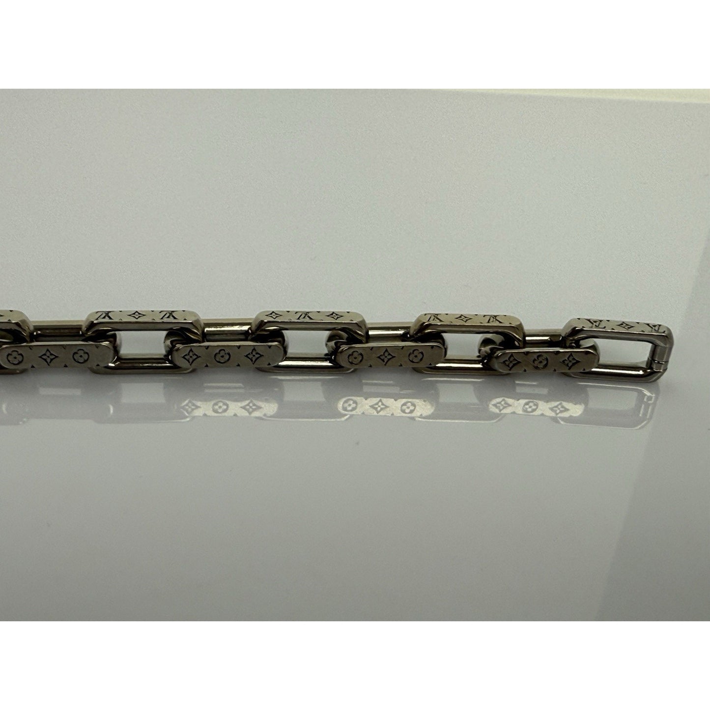 Louis Vuitton Monogram Chain Bracelet Stainless Steel M00308 LE2262 L