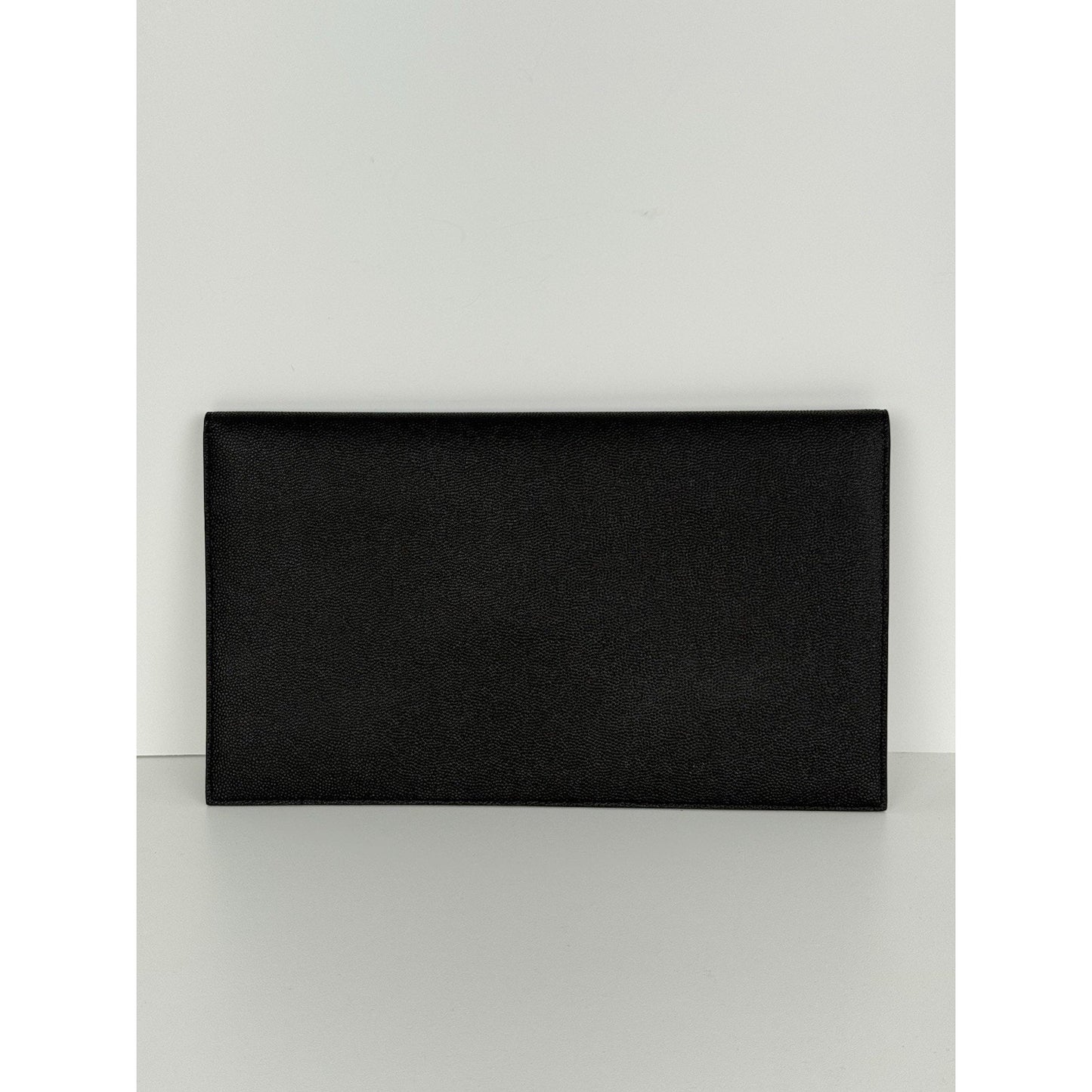 Saint Laurent Grain Black Leather Uptown Pouch