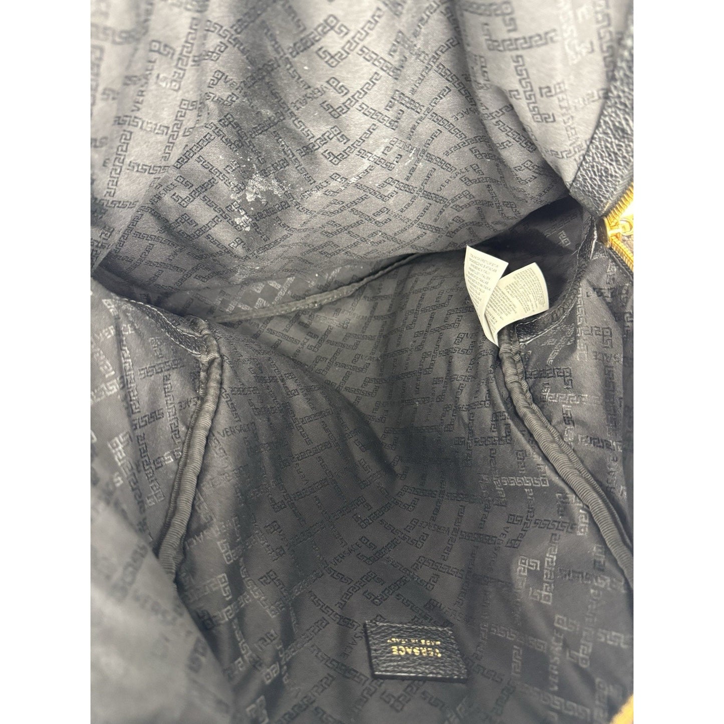 Versace Gold Medusa Logo Large Backpack