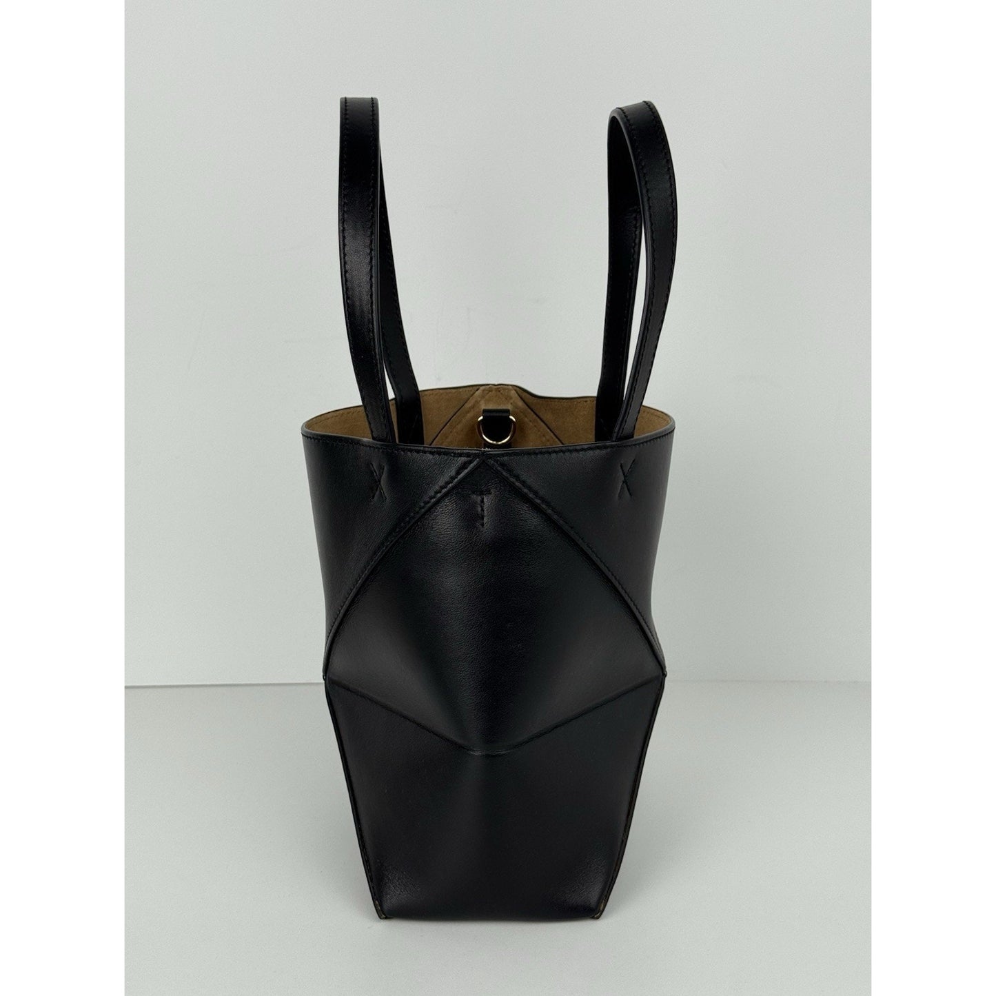 Loewe Black Leather Puzzle Fold Tote Bag Women