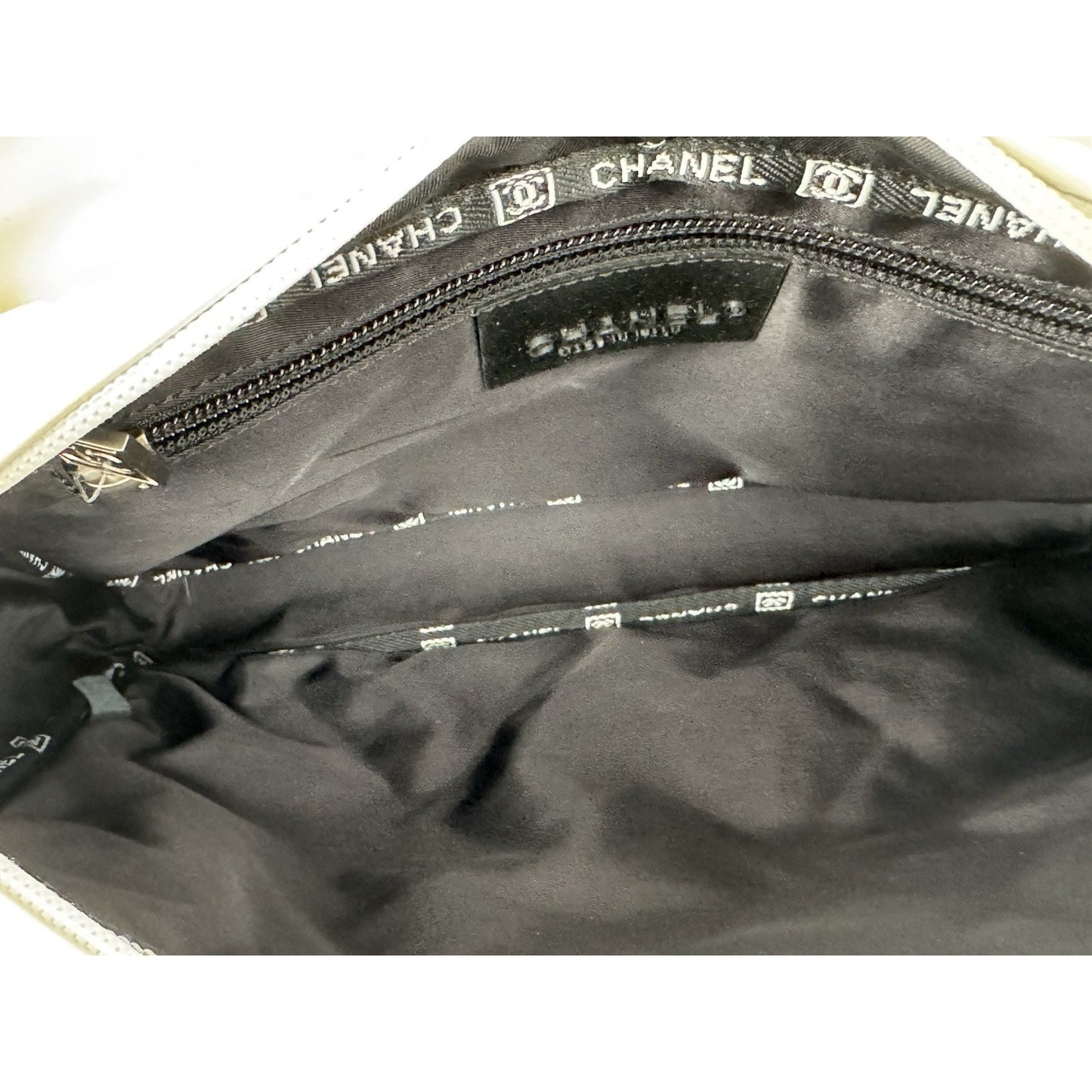 Chanel Ski Sport White Shoulder Bag with Silver Hardware B-9