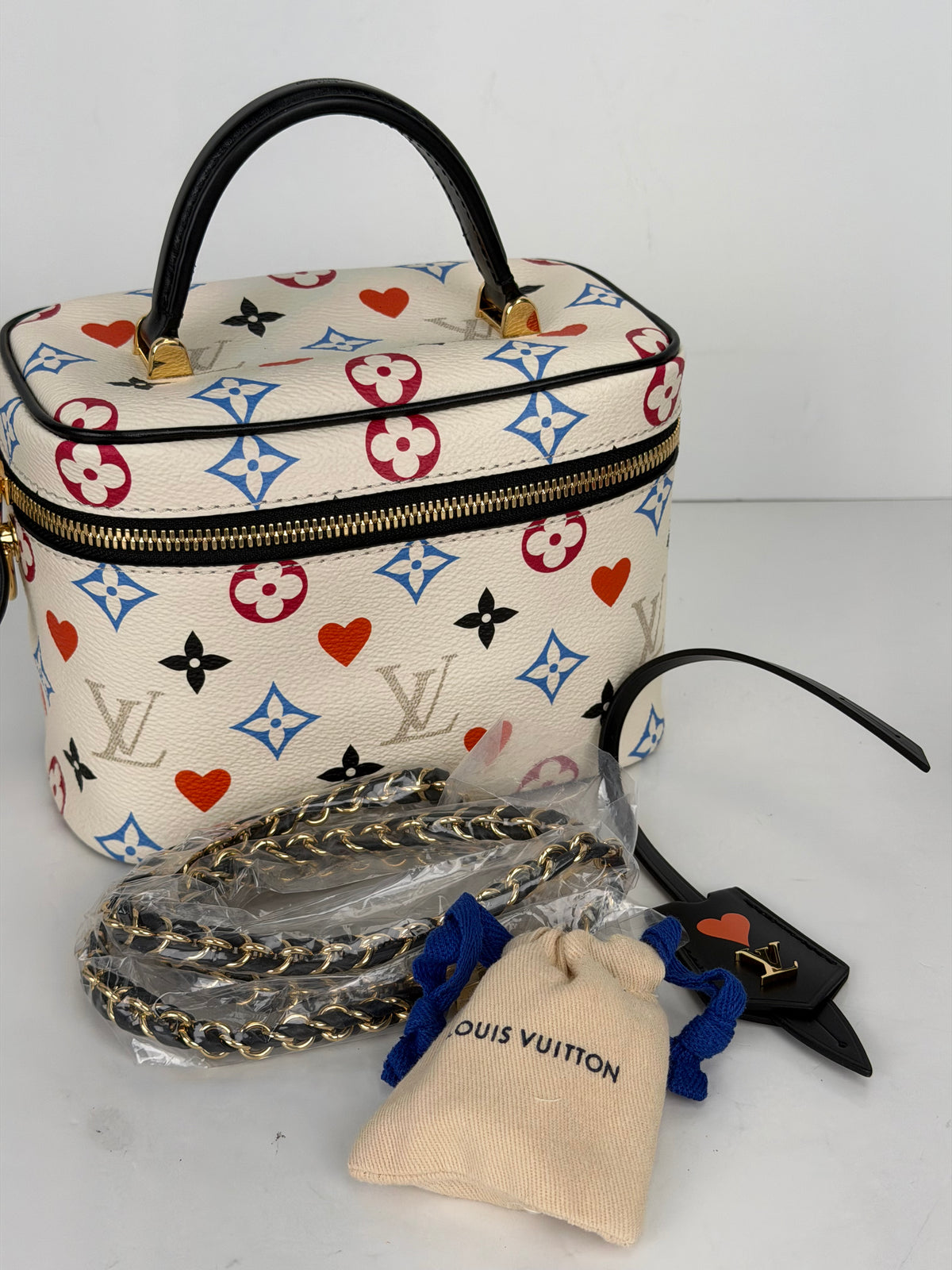 Louis Vuitton Game On Vanity Top Handle/Shoulder Bag in White & Multicolor Coated Canvas 2020 YF5