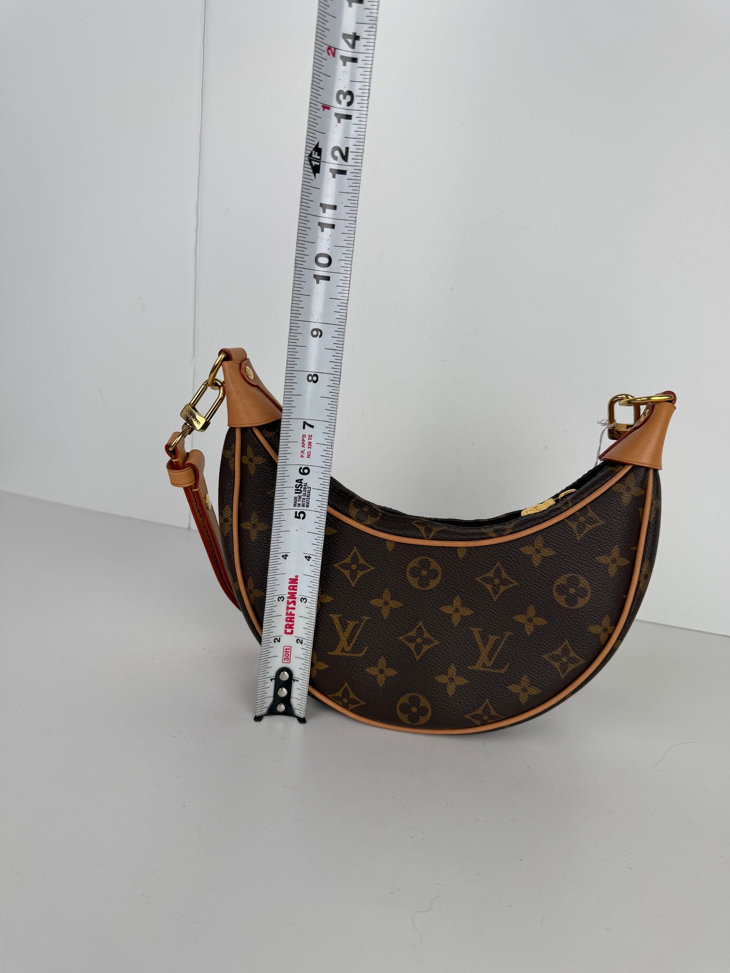 Louis Vuitton Loop Shoulder Bag in Brown LV Monogram Coated Canvas NFC YE-1