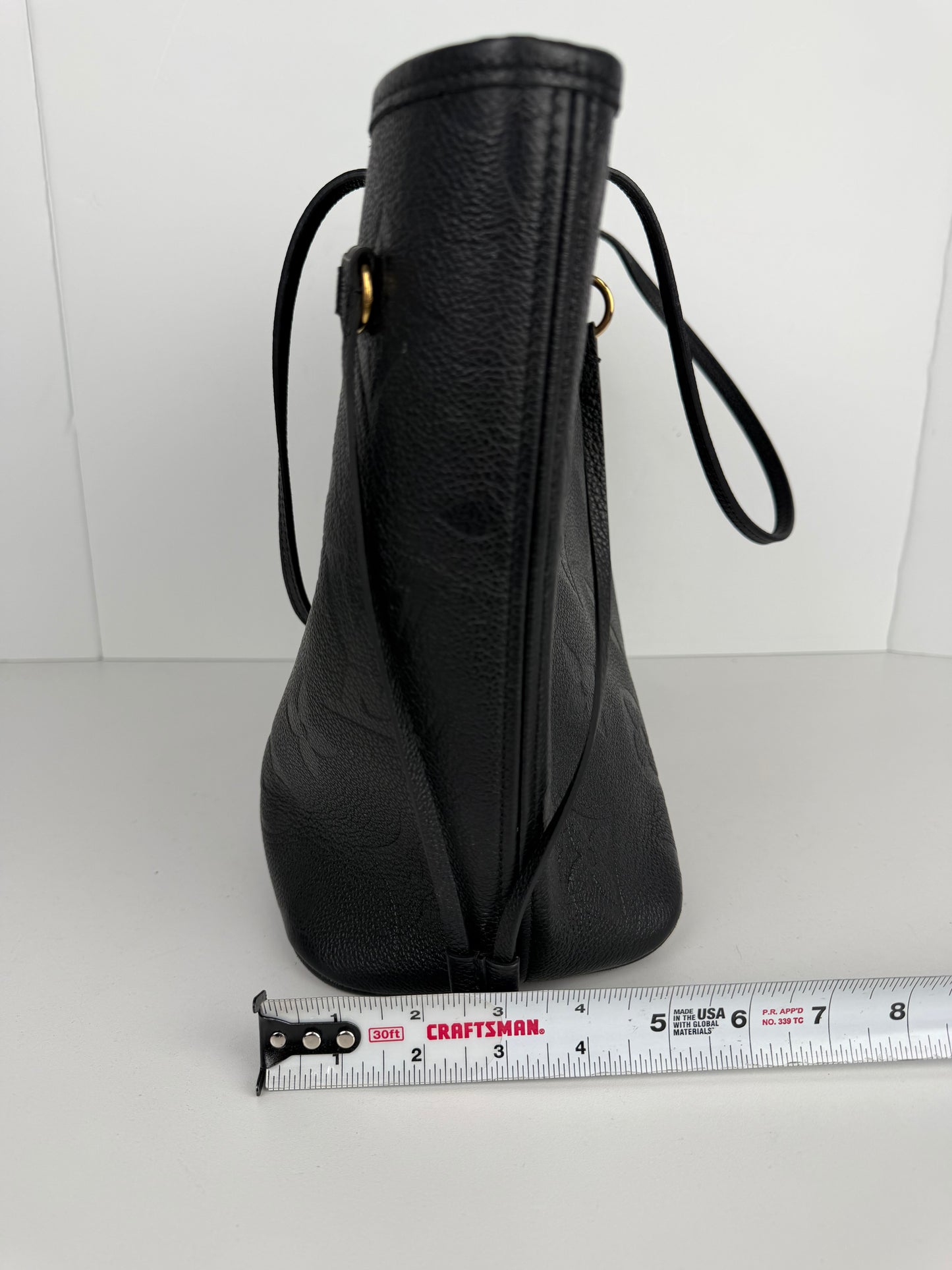 Louis Vuitton Neverfull Tote Bag MM in Black Monogram Empreinte Leather NFC YR-1