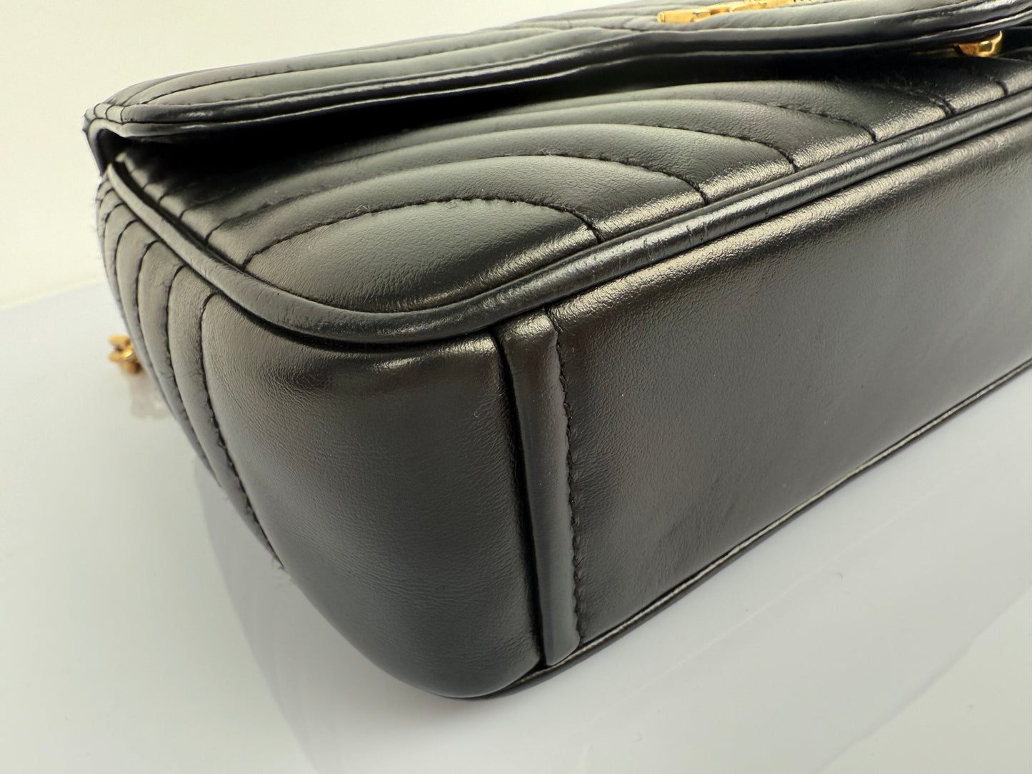 Prada Diagramme Black Leather Should Bag