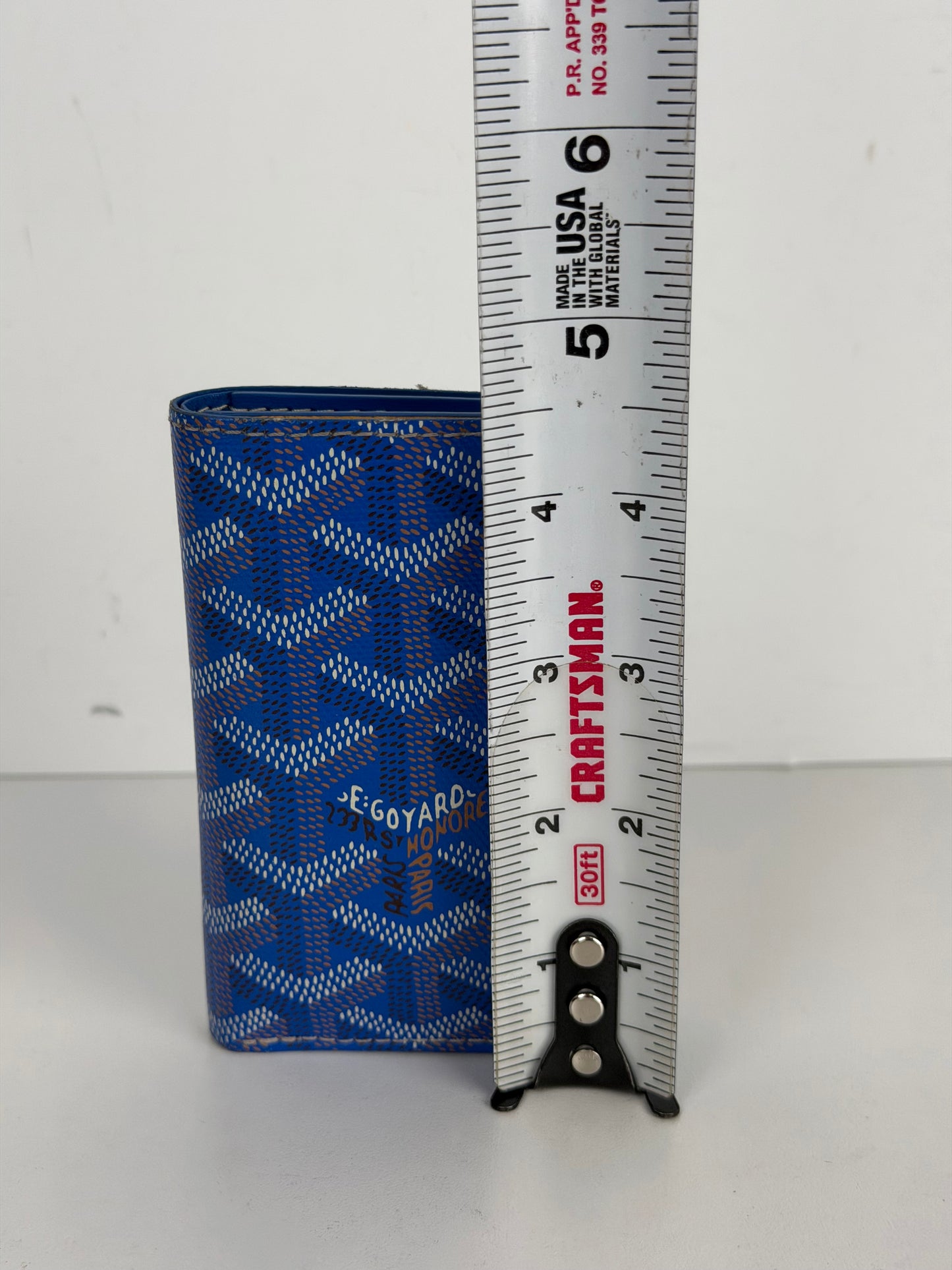 Goyard Saint-Marc Bi-Fold Card Wallet in Blue Goyardine Coated Canvas YK-2