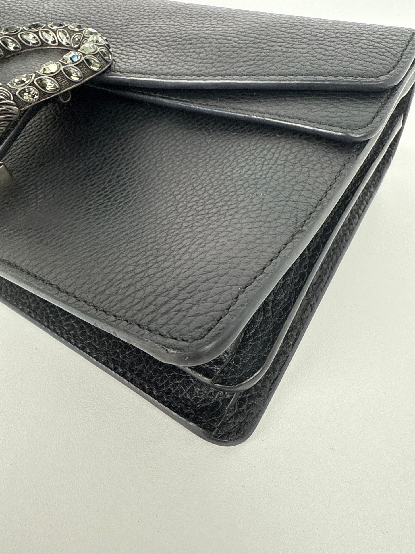 Gucci Dionysus Small Black Leather Shoulder Bag