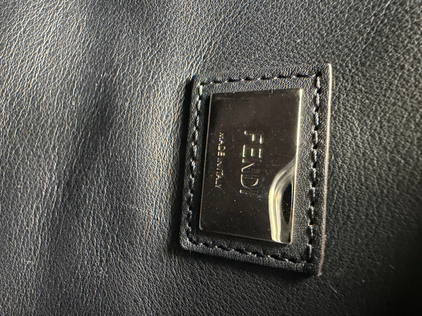 Fendi Peakaboo Wave Handbag Leather Blue