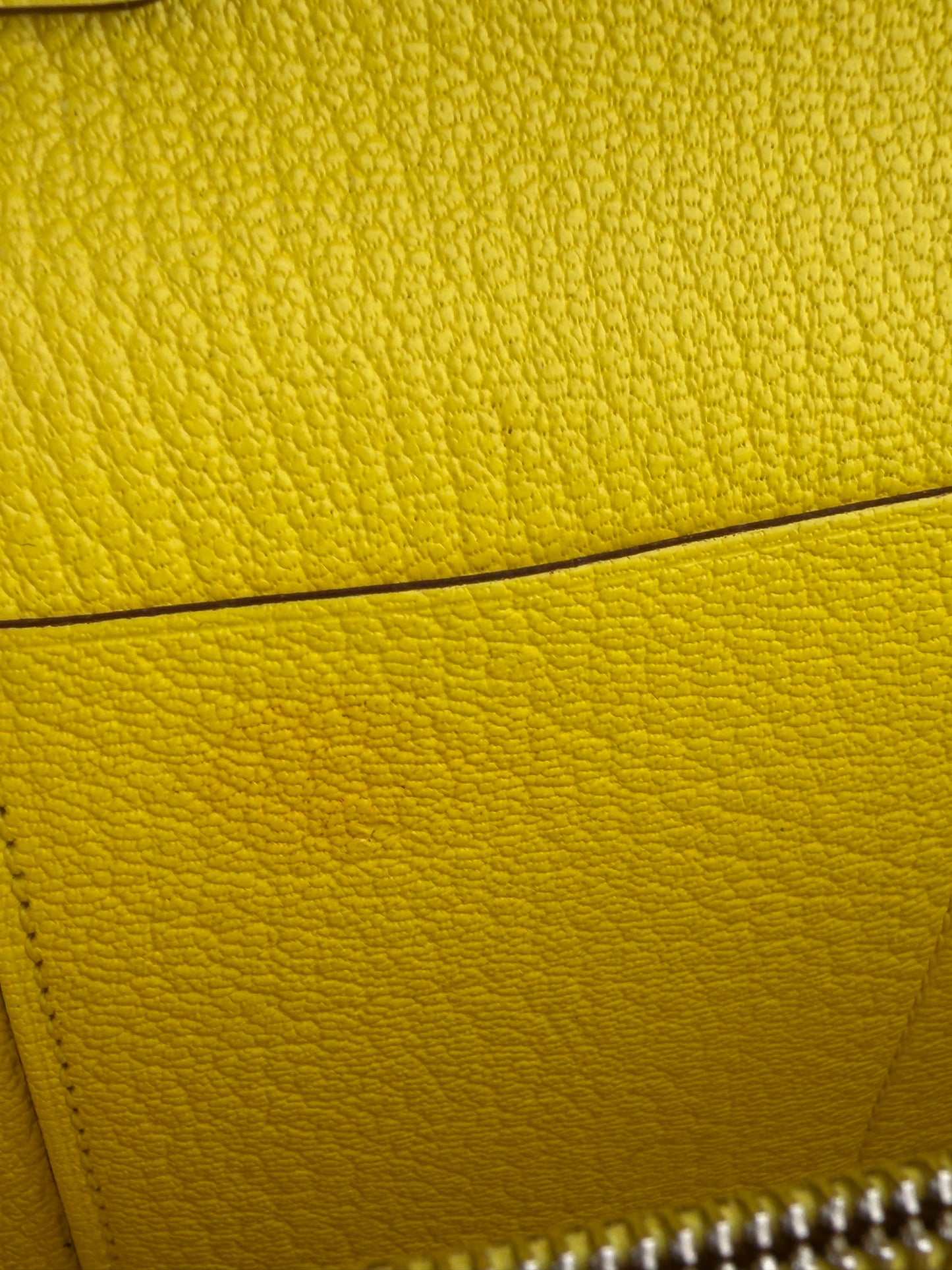 Hermes Chevre Mysore Kelly Wallet To Go in Lime YF2