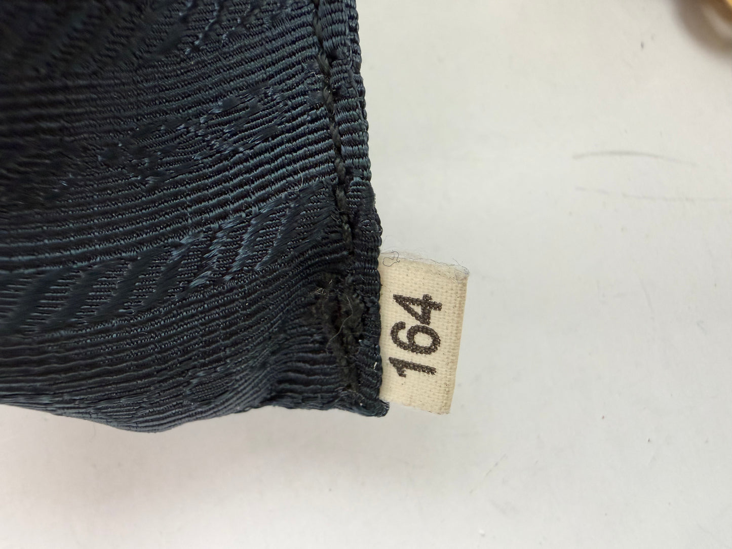 Prada Tessuto Impunturato Quilted Nylon Chain Tote in Navy