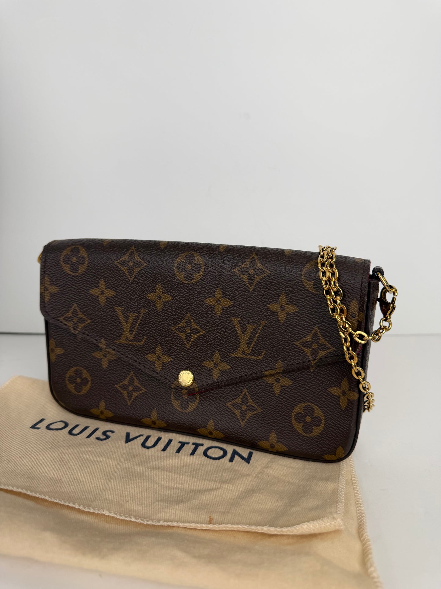 Louis Vuitton Pochette Felicie in Brown Monogram Coated Canvas YS18