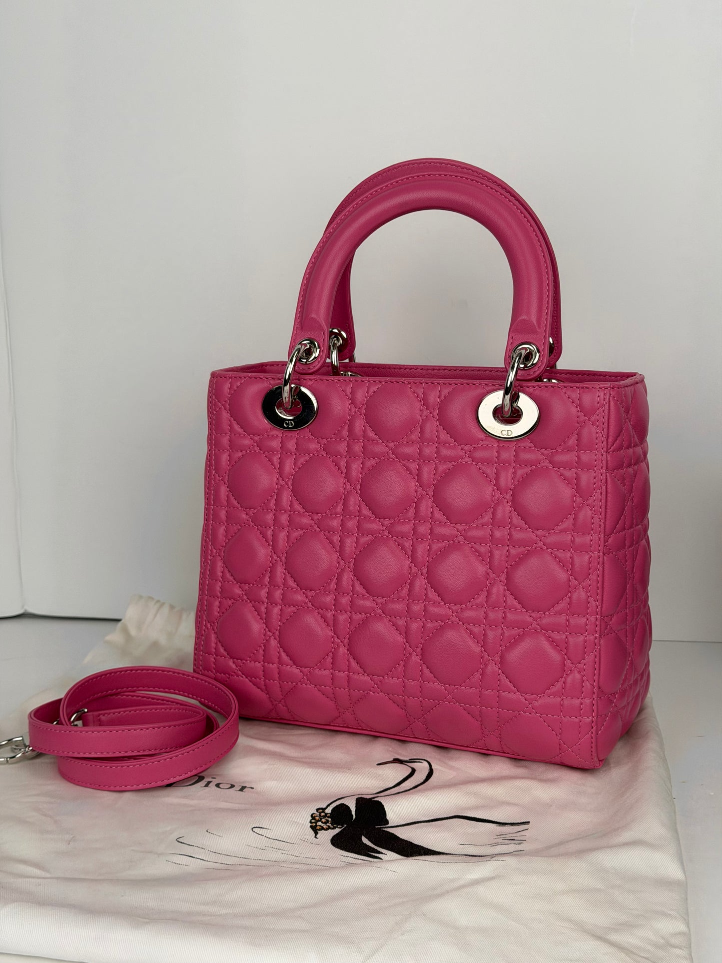 Christian Dior Lady Dior Medium in Pink 2014