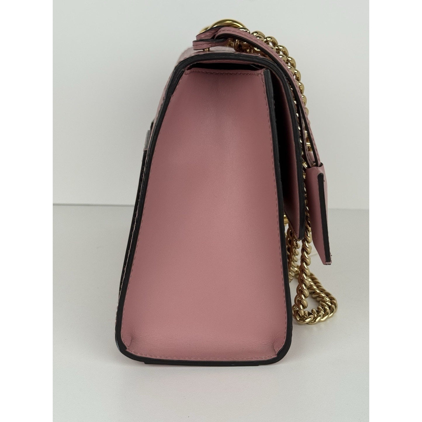 Gucci GG Signature Padlock Small Pink Leather Women’s Shoulder Bag