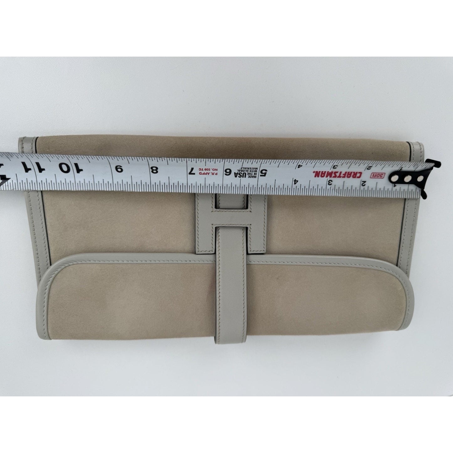 Hermes Jige Elan Clutch Swift 29 Beige Leather