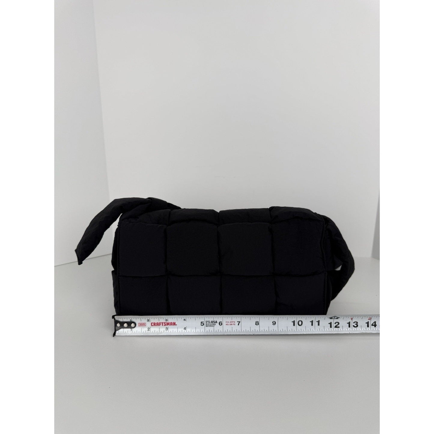 BOTTEGA VENETA Maxi Padded Tech Cassette Shoulder Bag Black Nylon Shoulder Bag