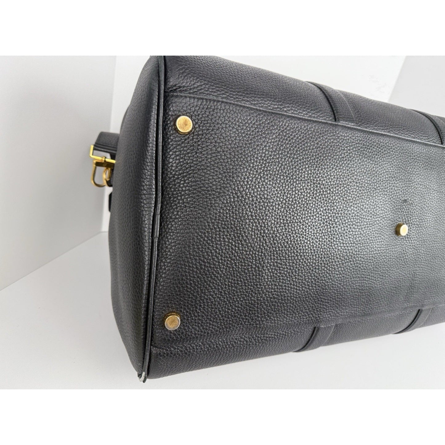 Tom Ford Weekend Black Leather Duffle Bag Unisex
