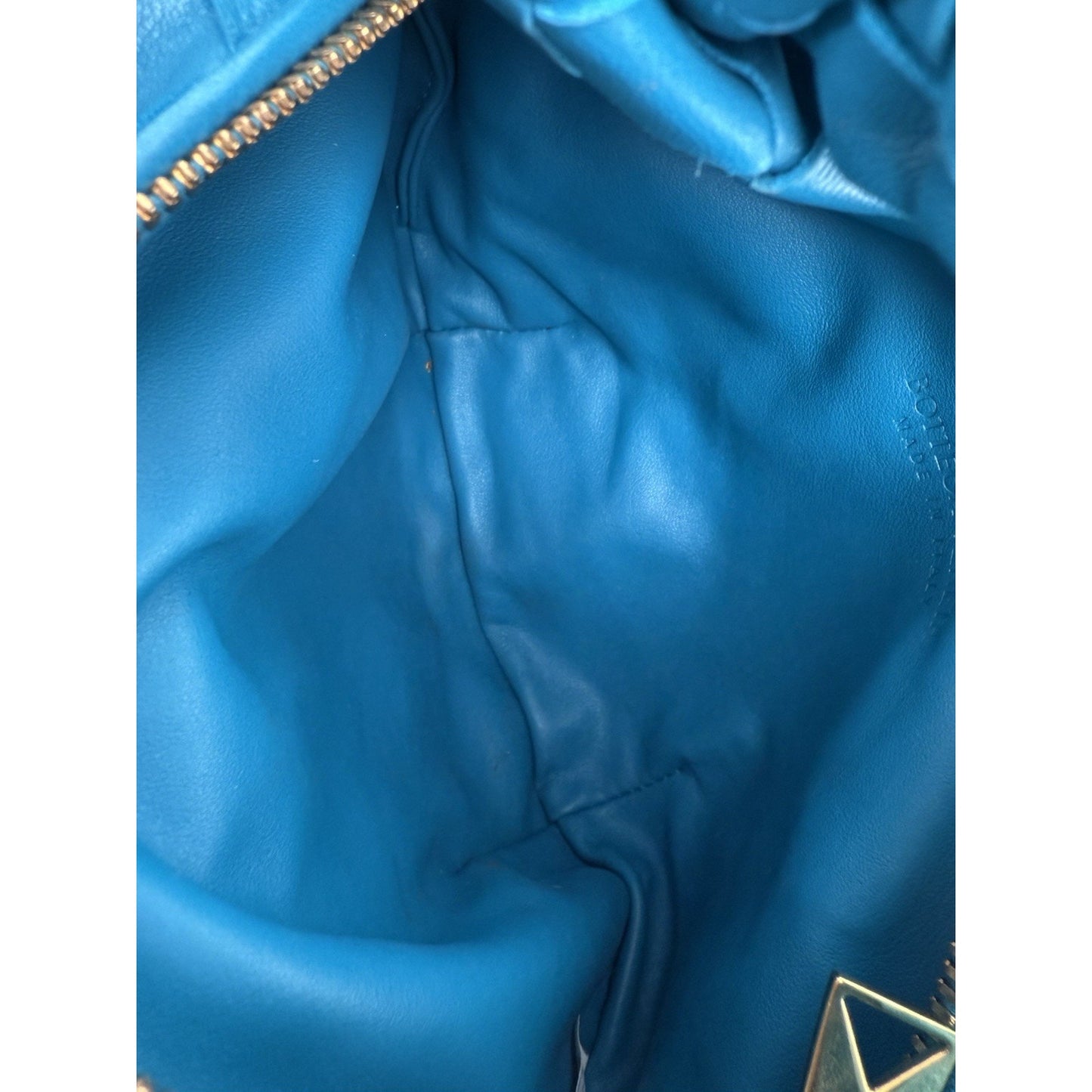 Bottega Veneta Jodie Mini Knotted Intrecciato Leather Bag in Blue