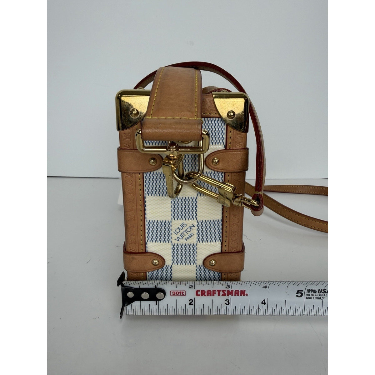 Louis Vuitton Side Trunk MM in Damier Vernis Calfskin Patent Leather NFC D2