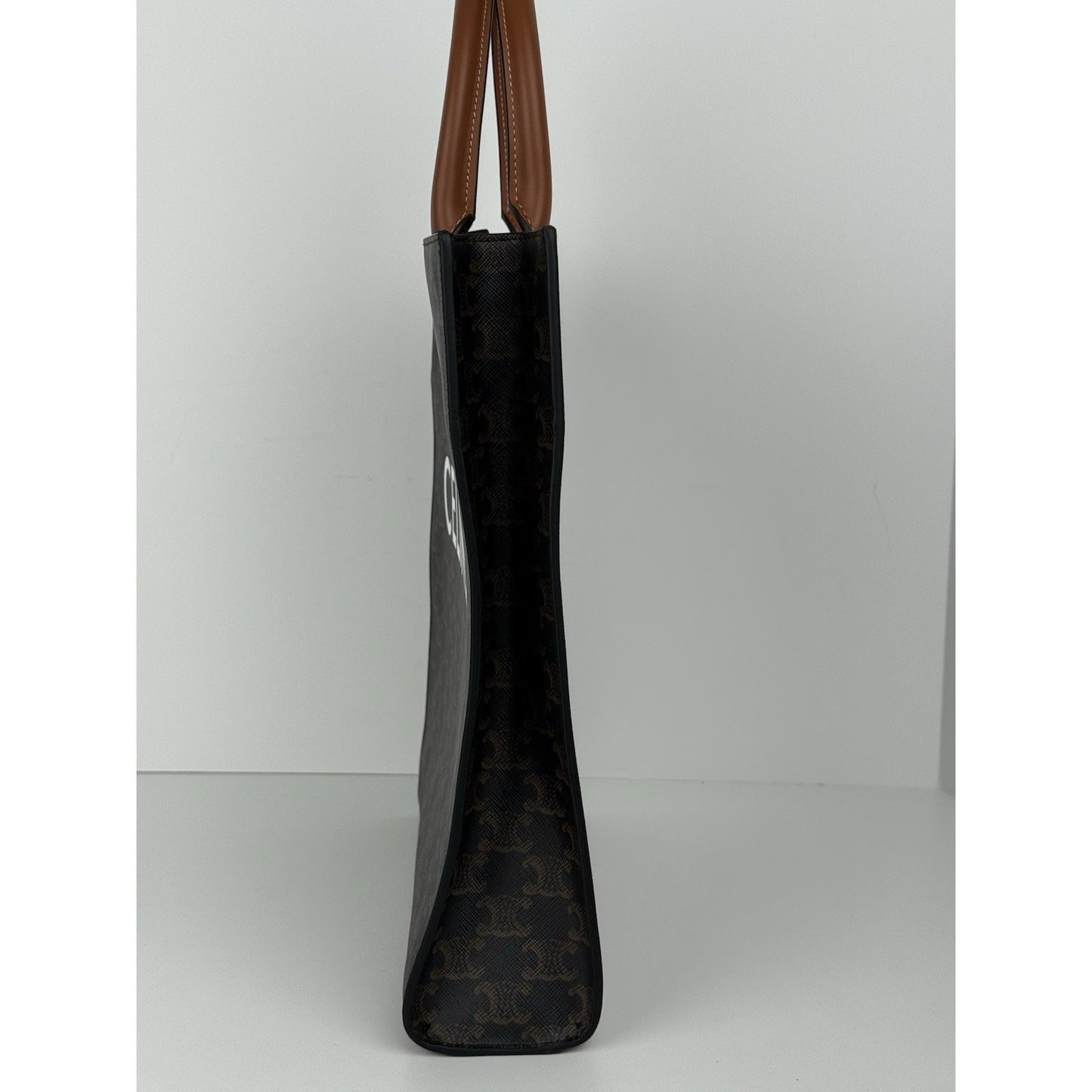 Celine Vertical Cabas Tote Triomphe Coated Canvas