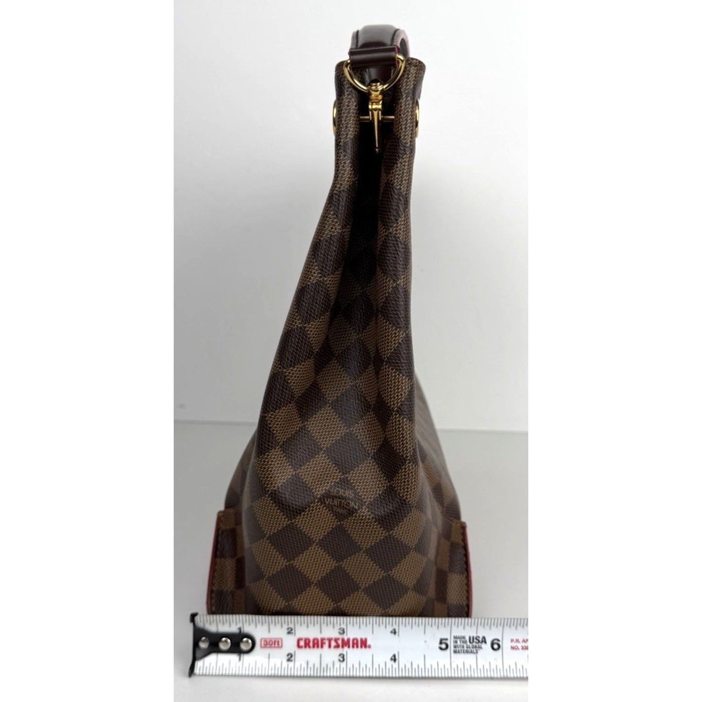 Louis Vuitton Caissa Hobo Bag in Damier Ebene Coated Canvas 2015 D6
