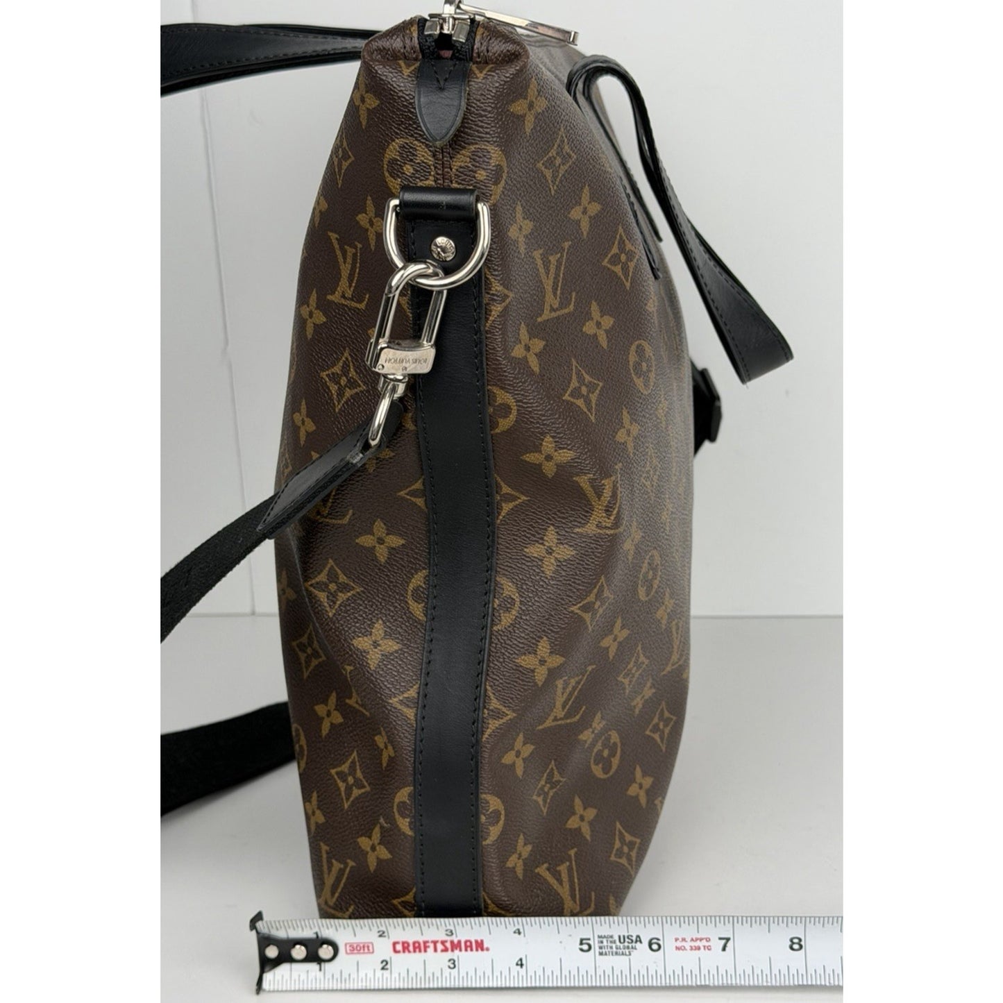 Louis Vuitton Kitan Tote Bag Monogram Macassar Coated Brown Canvas 2014 S