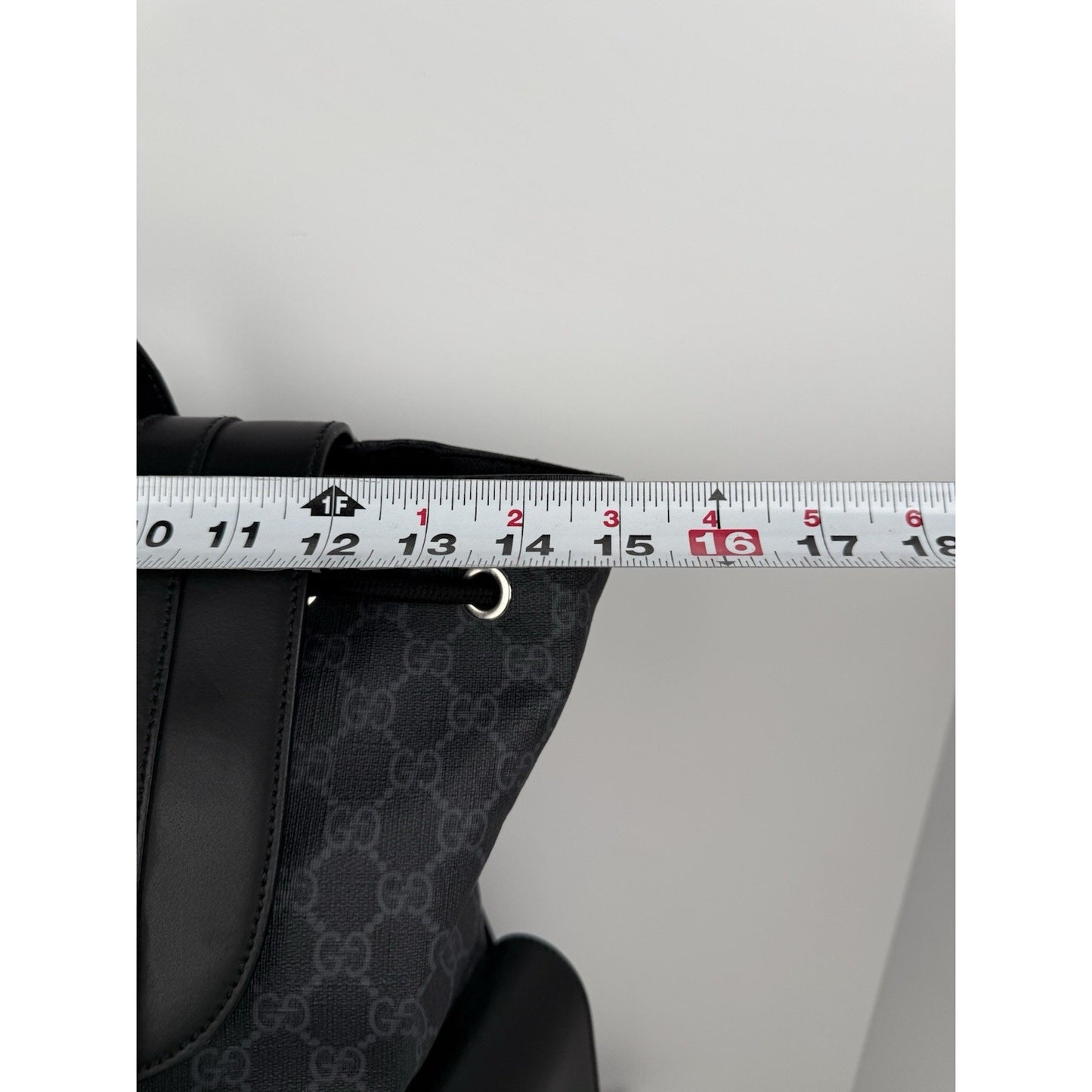 GUCCI GG Supreme Black Canvas Backpack