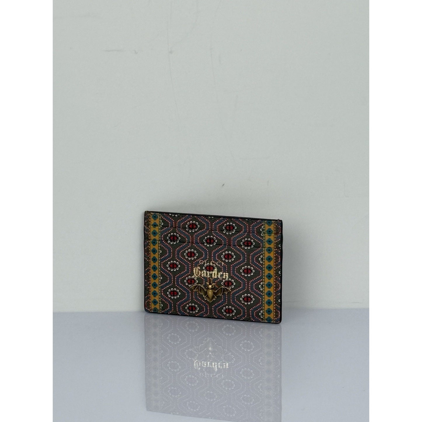GUCCI Garden Tiger Pink Card Holder Wallet Unisex