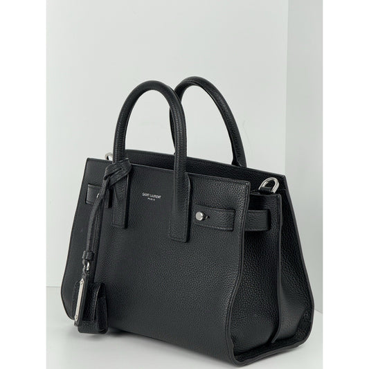 Saint Laurent Black Leather Sac De Jour Mini