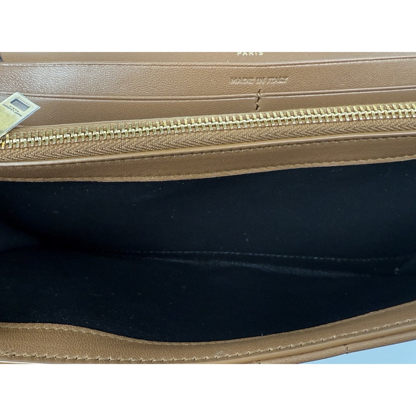 Saint Laurent Cassandre Quiltted Chain Strap Crossbody Women's Bag Brown