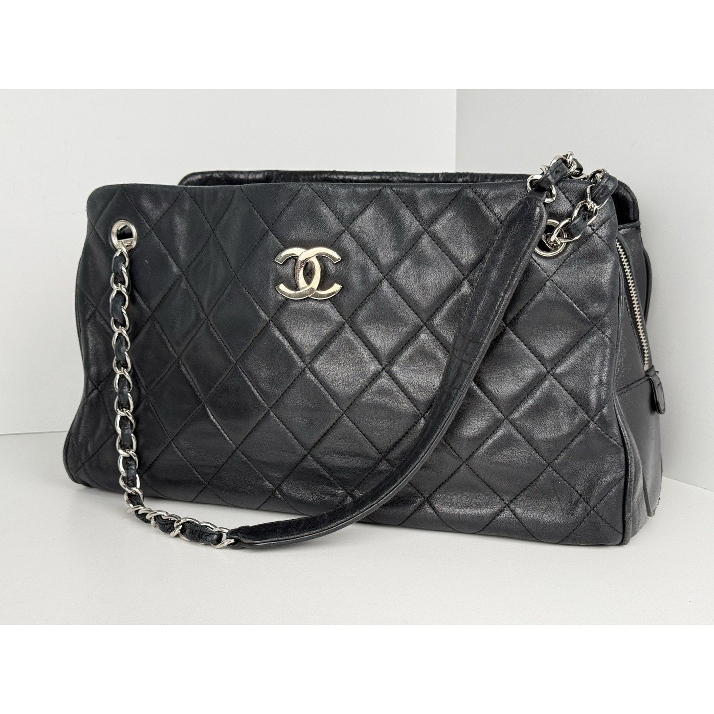 Chanel Timeless Tote Bag Black Leather
