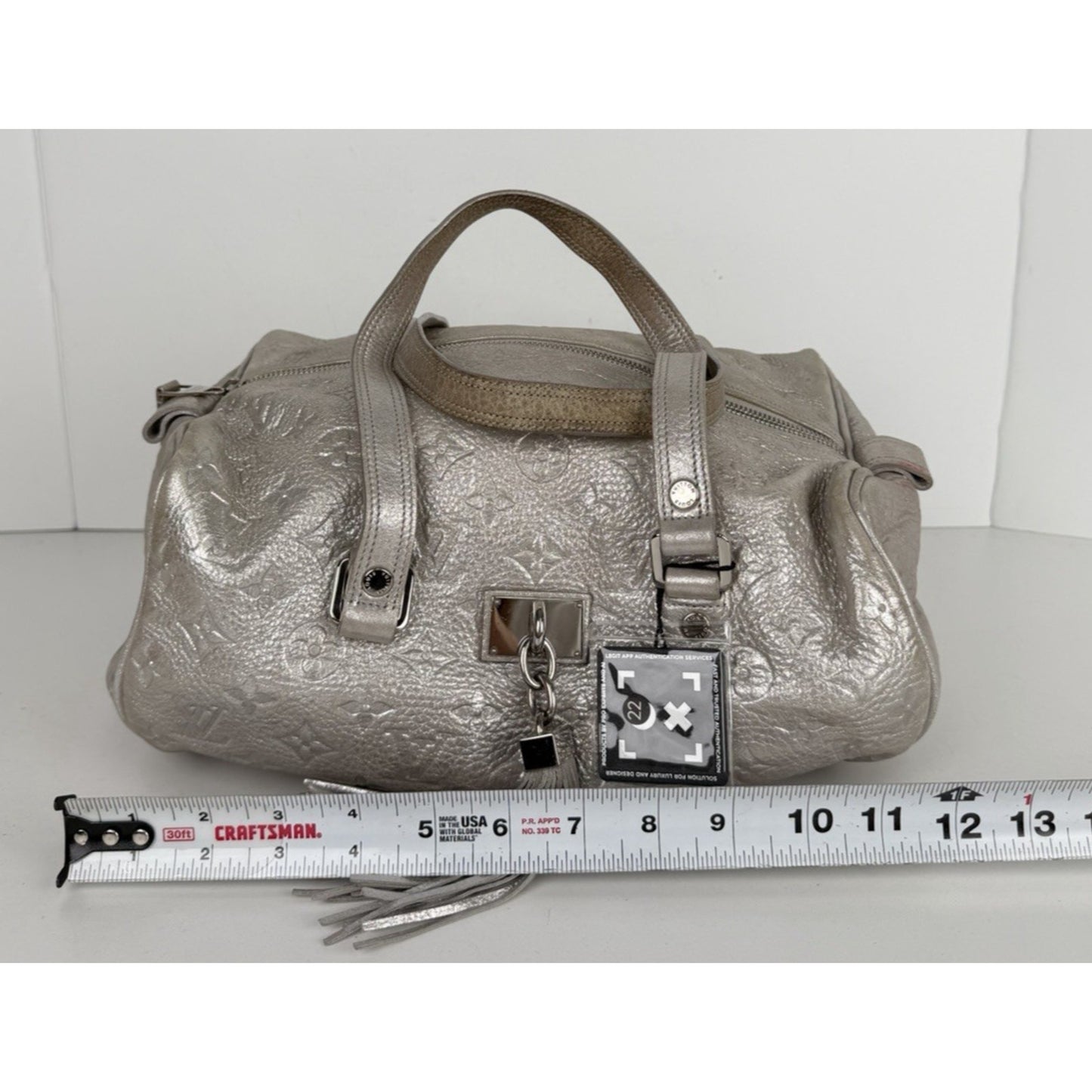 Louis Vuitton Silver Monogram Shimmer Comete Bag in Genuine Leather 2008 S