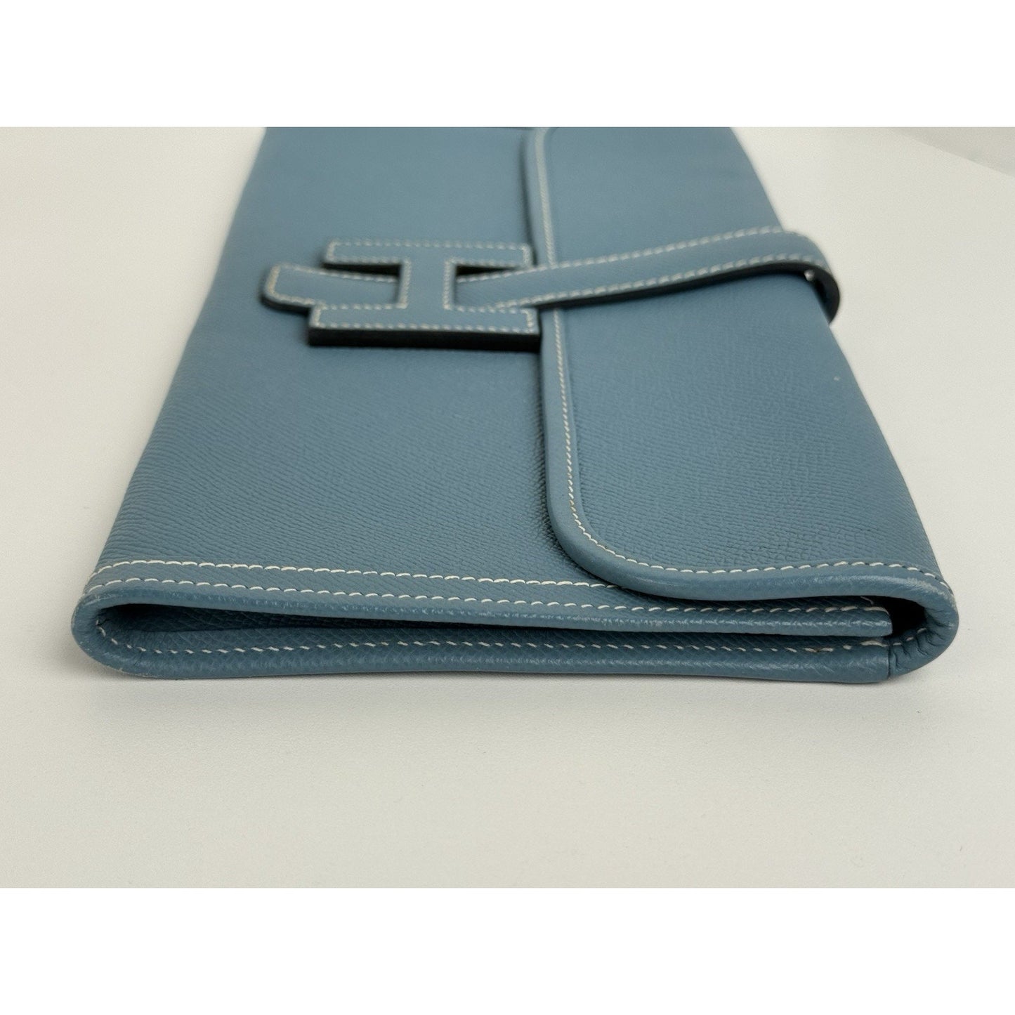 Hermes Jige Elan Clutch Swift 29 Blue Leather