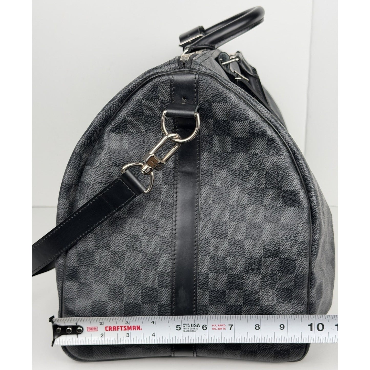 Louis Vuitton Keepall 55 Bandouliere Travel Bag in Damier Coated Canvas 2017 S
