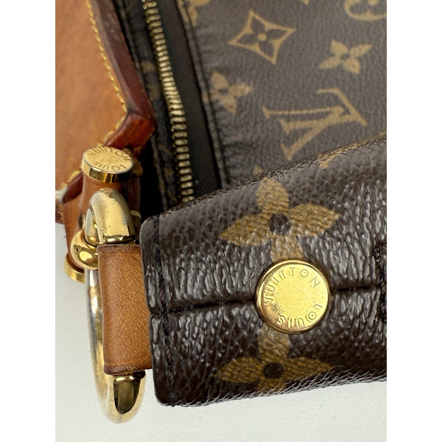 Louis Vuitton Sully Brown Monogram Canvas Hobo Bag