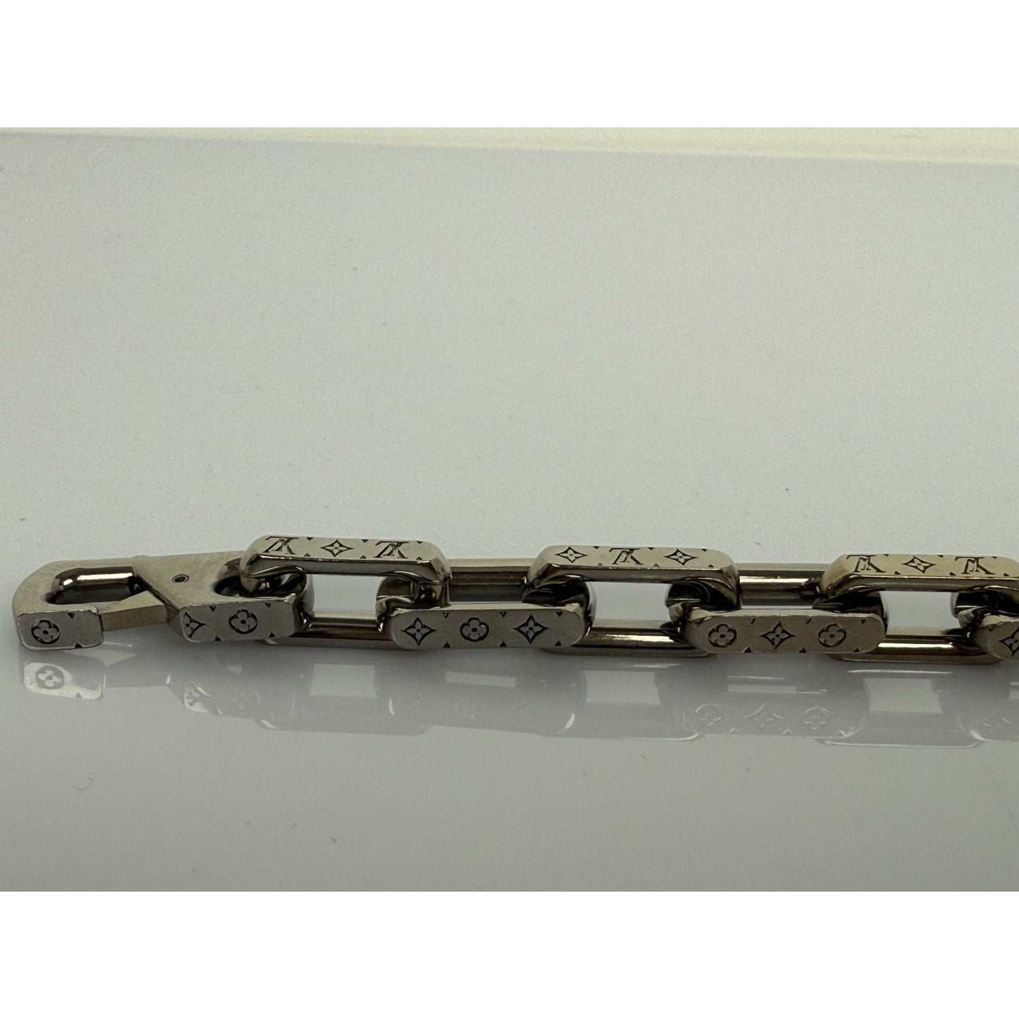 Louis Vuitton Monogram Chain Bracelet Stainless Steel M00308 LE2262 L