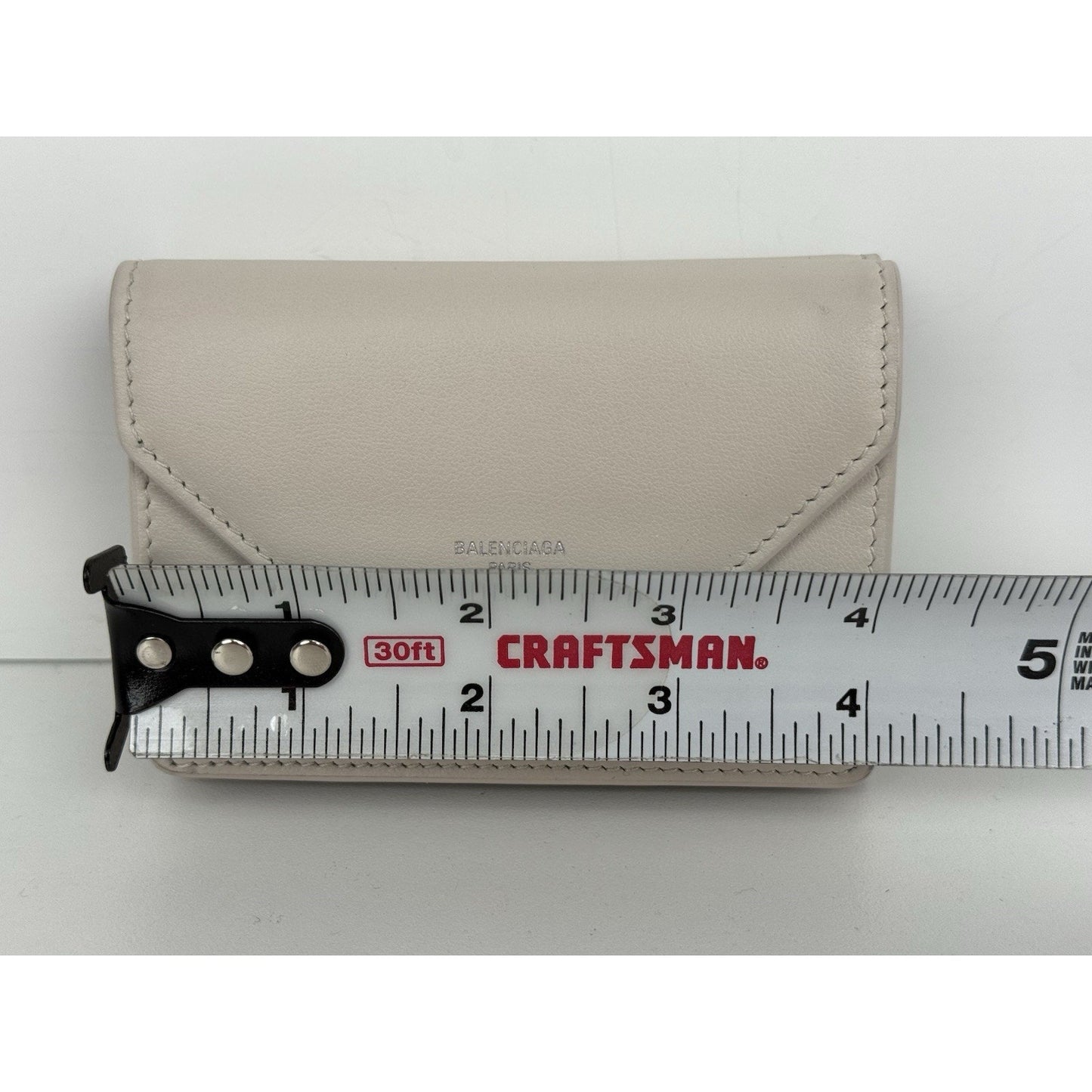 Balenciaga White Envelope Flap Wallet