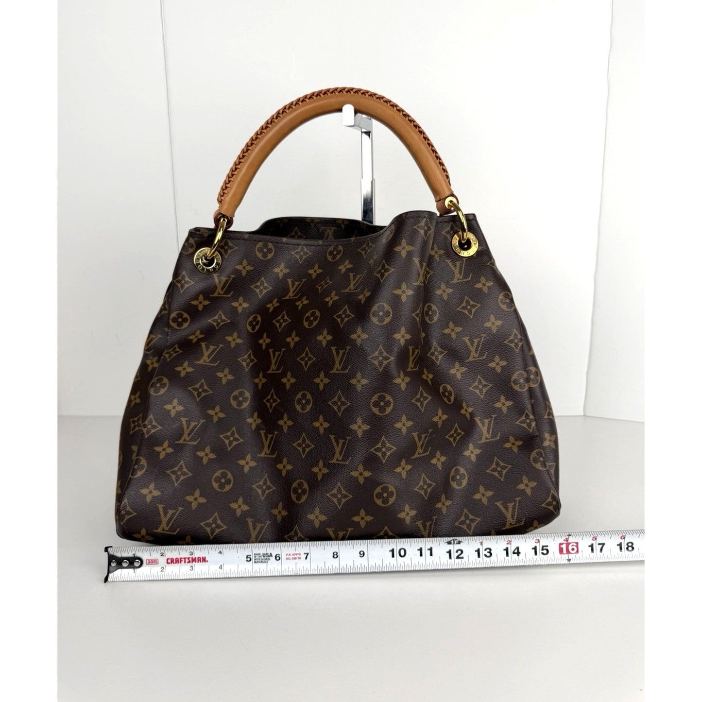 Louis Vuitton Artsy MM Hobo Bag in Brown LV Monogram Coated Canvas 2016 S