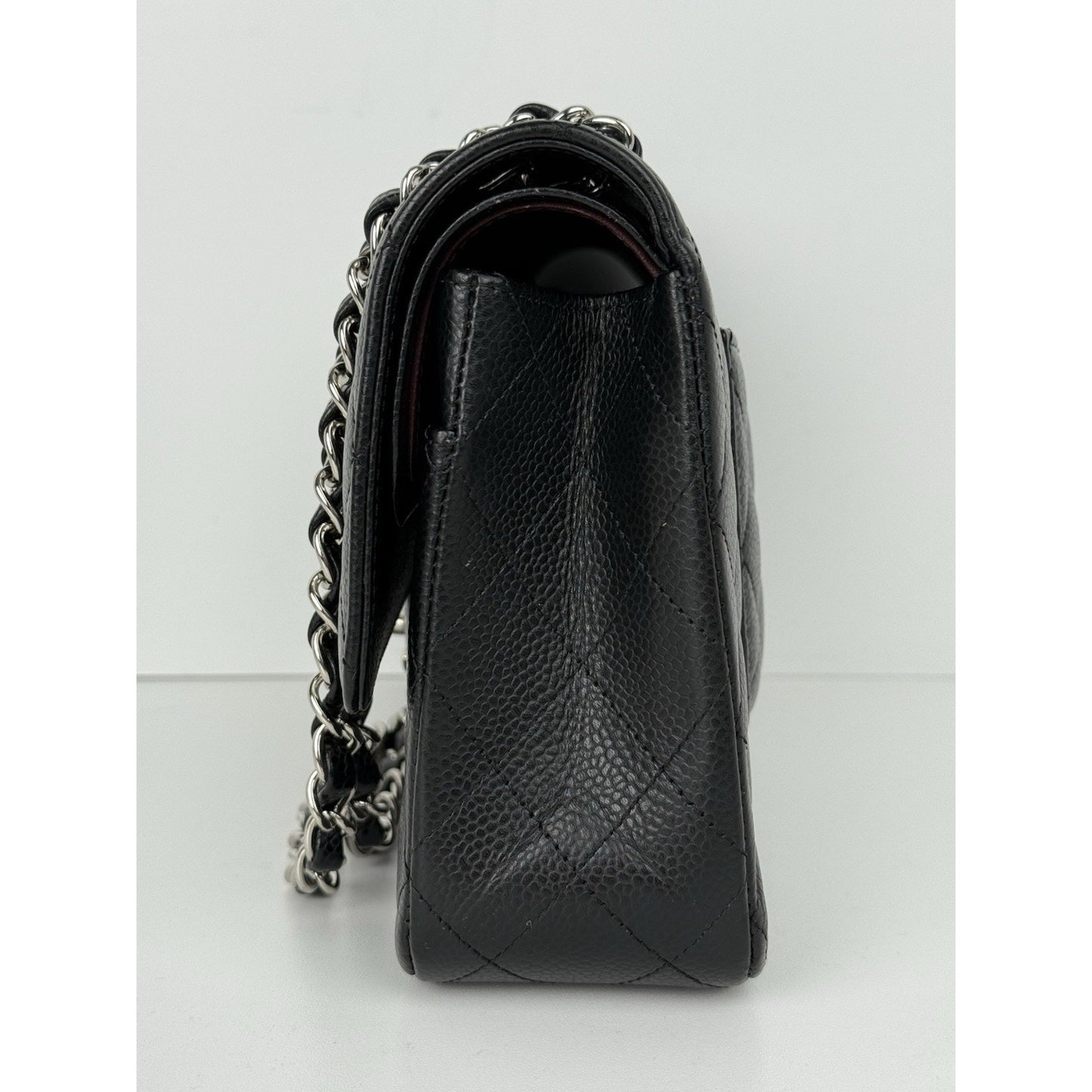 Chanel Classic Double Flap Medium Quilted Caviar Leather Shoulder Bag