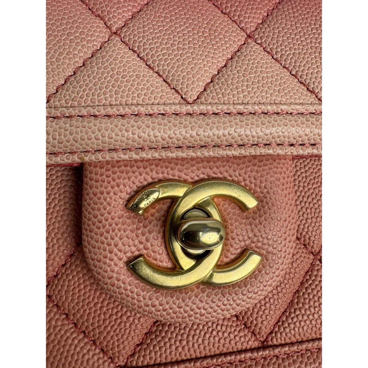 Chanel Caviar Quilted Sunset On The Sea Waist Bag – Coral with Gold Hardware C-1