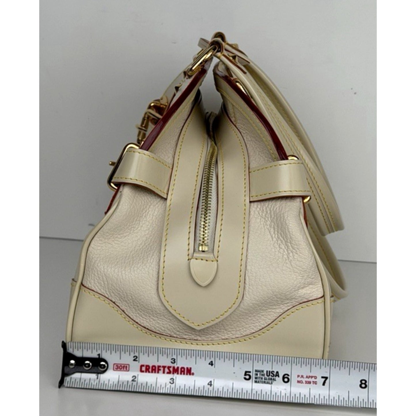 Louis Vuitton Le Radieux Bag in Neutral White Goatskin Leather 2008 S
